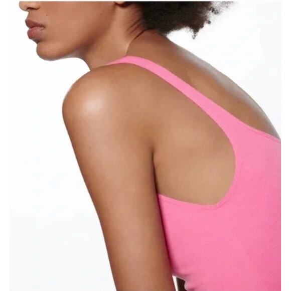 Zara Bodycon Midi Tank Dress Bubblegum Pink Size S - Picture 3 of 15